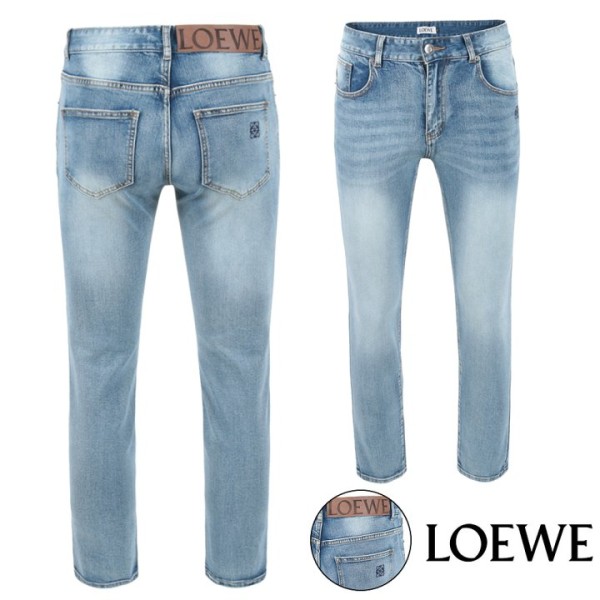 로에베 아나그램 자수 워싱 연청 슬림진-레플리카 사이트 쇼핑몰