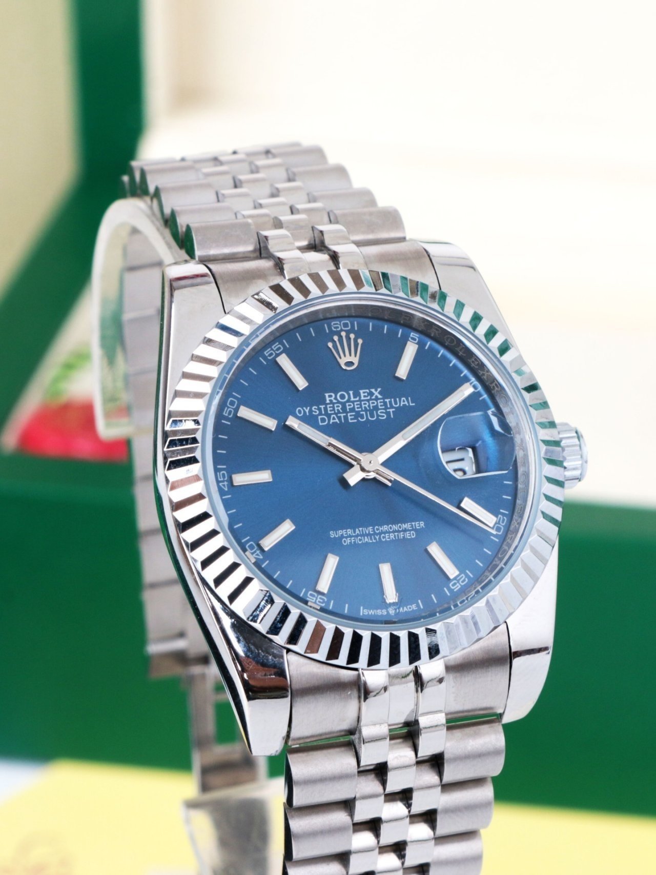 롤렉스 데이트저스트 블루다이얼