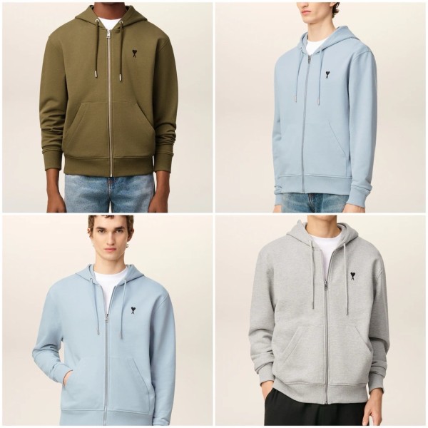 아미 뉴시즌 드 꾀흐 지퍼 스웨트 셔츠 (3color)-레플리카 사이트 쇼핑몰