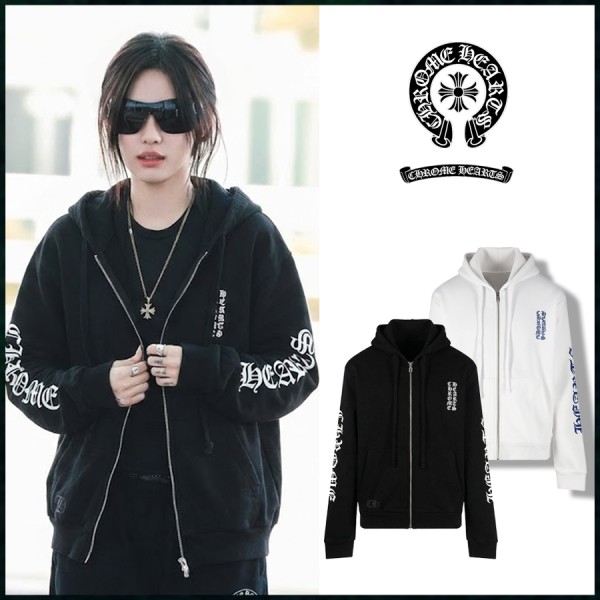 1:1제작 - 크롬하츠 버티컬로고 후드집업 2 Color-레플리카 사이트 쇼핑몰