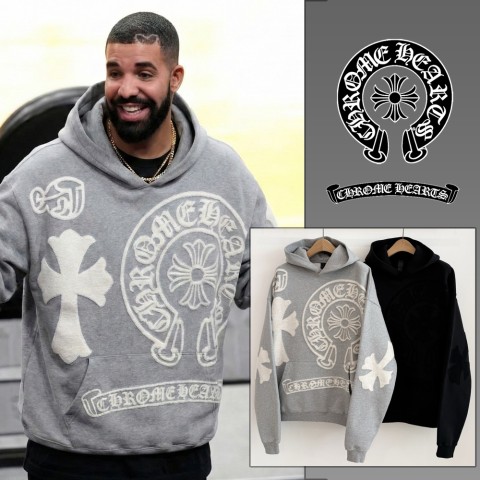 크롬하츠 엠블럼 로고 풀 오버 후드  (2color)