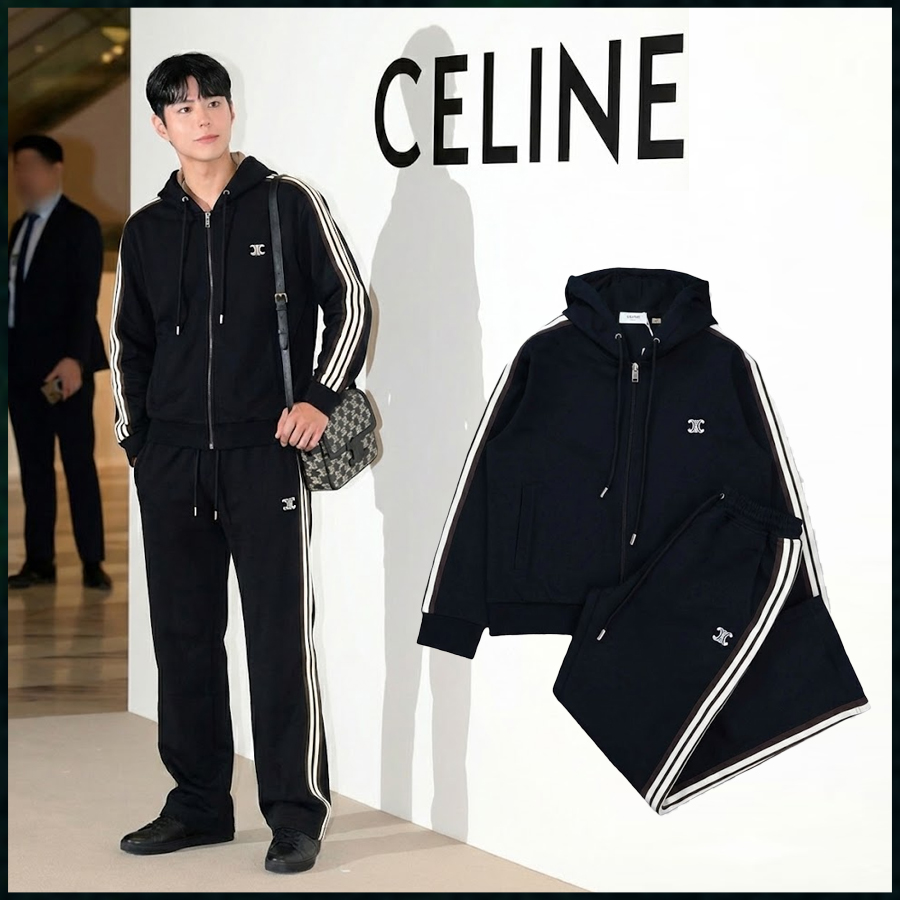 셀린느 트리오페 디테일 후드집업 트레이닝 세트