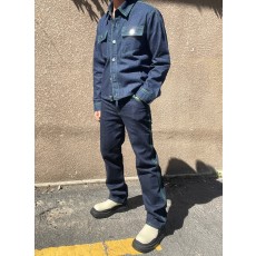 보테가베네타 22FW V 그린 스티치 슬림 일자 청바지