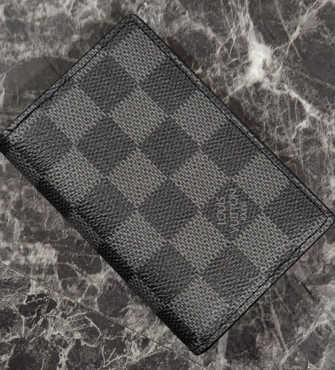 루이비통 다미에 그라파이트 포켓 오거나이저 슬렌더 카드지갑 - 블랙