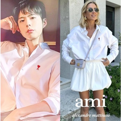 [AMI PARIS] 아미 스몰패치 옥스포드 셔츠